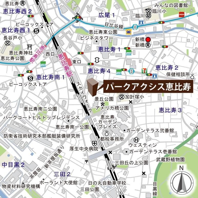 パークアクシス恵比寿 地図（共通）