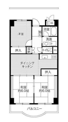 ビレッジハウス芝浦タワー1号棟 間取り
