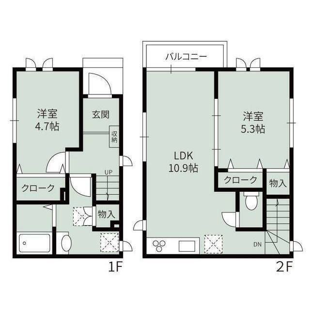 洗足HOUSEテラスハウス 間取り