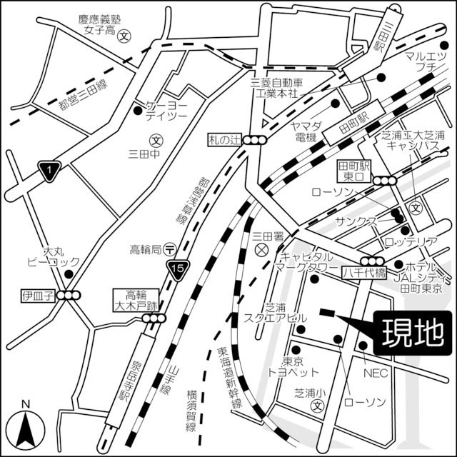 芝浦スクエアハイツ 地図（共通）