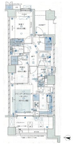 ザ・パークハウス東陽町翠賓閣 間取り