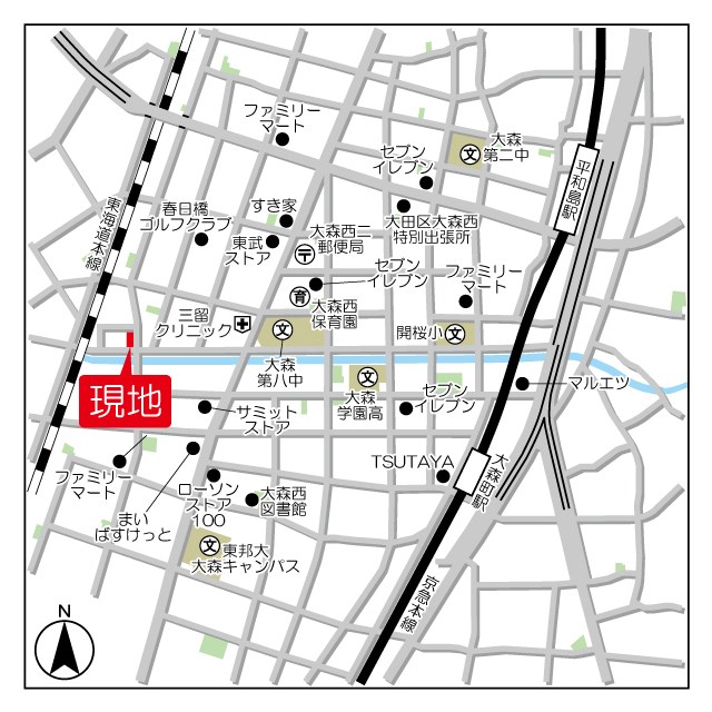 ジニア大森西 地図（共通）