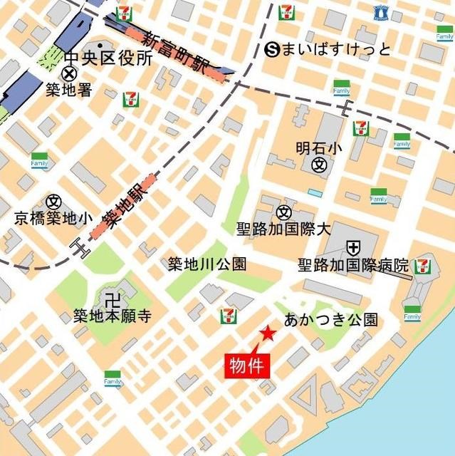 オーパスレジデンス銀座イースト 地図（共通）