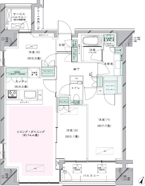 レジデンス二番町 間取り
