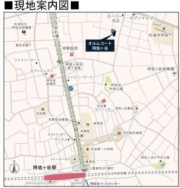 オルムコート阿佐ヶ谷 地図（共通）