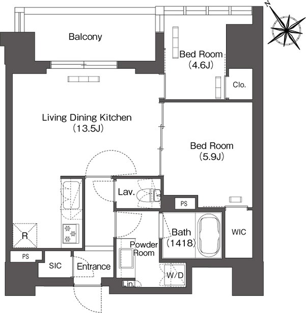 コンフォリア芝浦MOKU 間取り