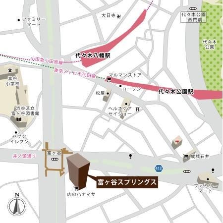 富ヶ谷スプリングス 地図（共通）