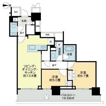 ザ・パークハウス晴海タワーズ クロノレジデンス 間取り