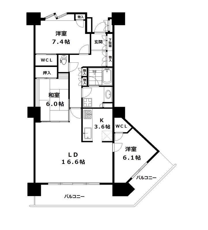 東京都港区港南４丁目 間取り