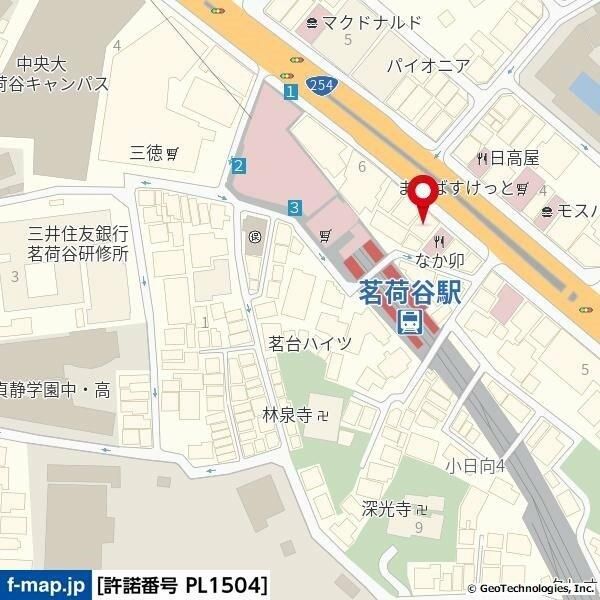 東京都文京区小日向４丁目 地図（共通）