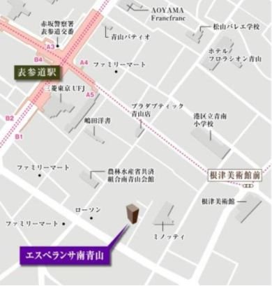 エスペランサ南青山  地図（共通）