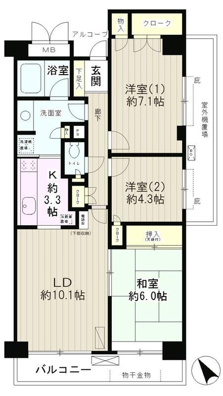 高田馬場パーク・ホームズ 間取り