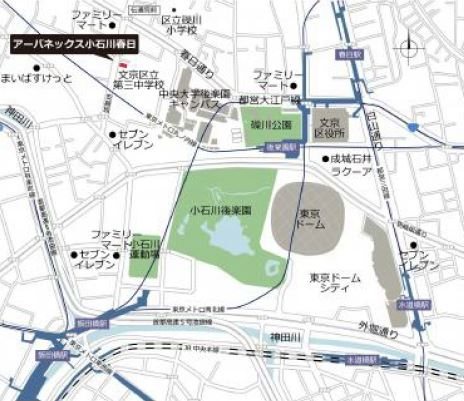 アーバネックス小石川春日 地図（共通）