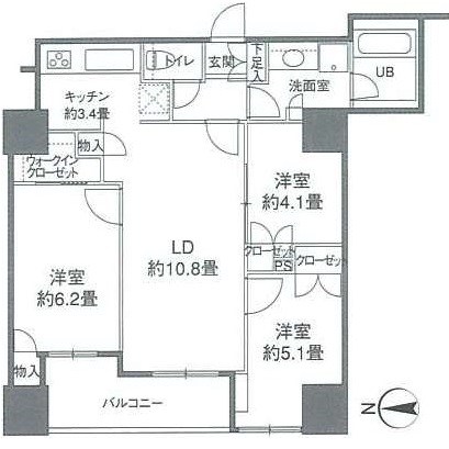 カスタリアタワー品川シーサイド 間取り