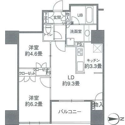 カスタリアタワー品川シーサイド 間取り