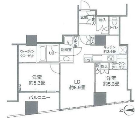 カスタリアタワー品川シーサイド 間取り