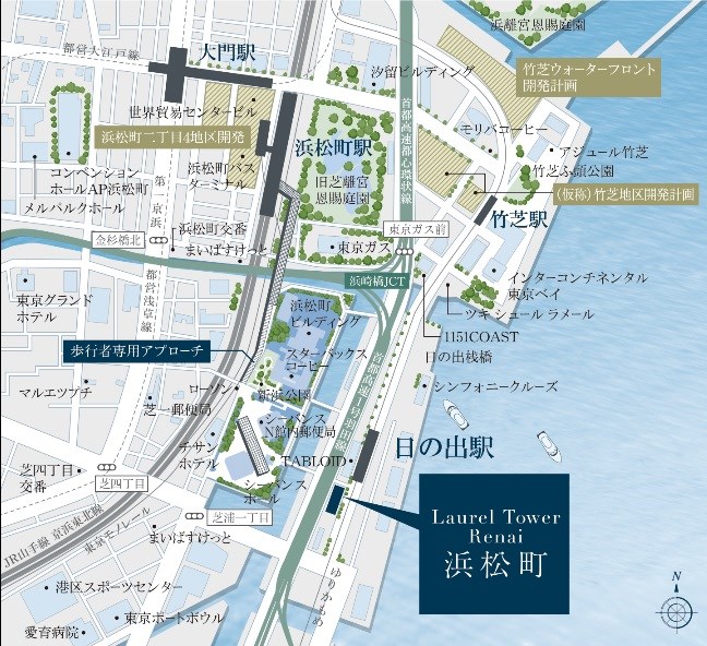ローレルタワールネ浜松町 地図（共通）