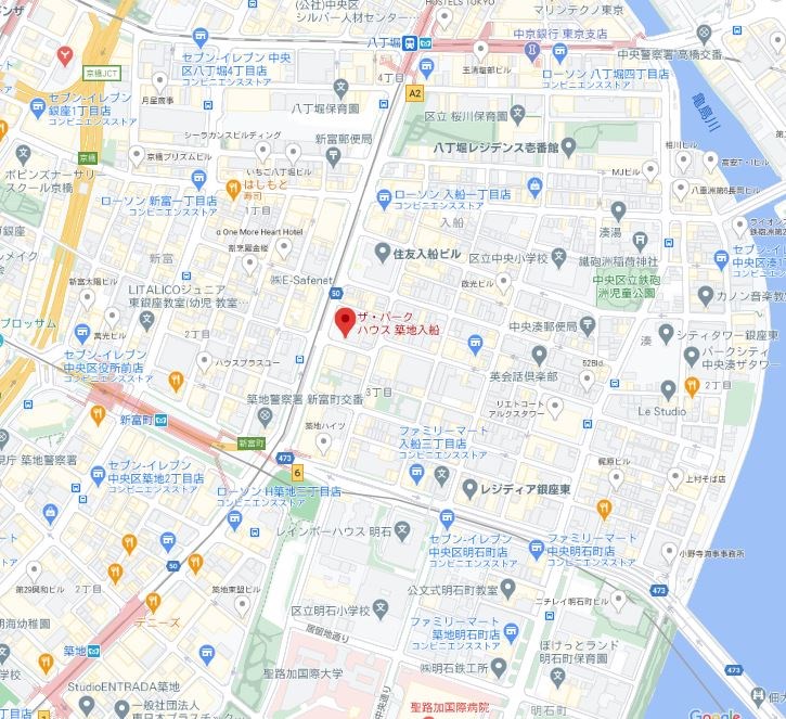 ザ・パークハウス築地入船 地図（共通）