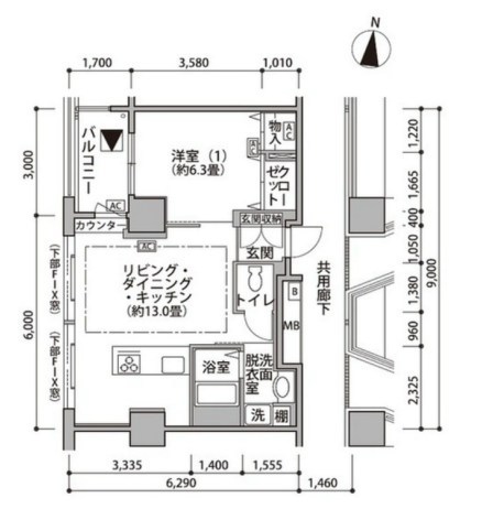 東雲キャナルコートCODAN19号棟 間取り