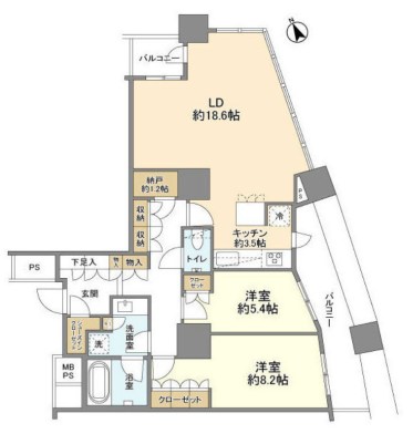 ザ・パークハウス西新宿タワー60 間取り