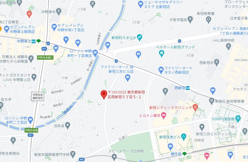 ザ・パークハウス西新宿タワー60 地図（共通）