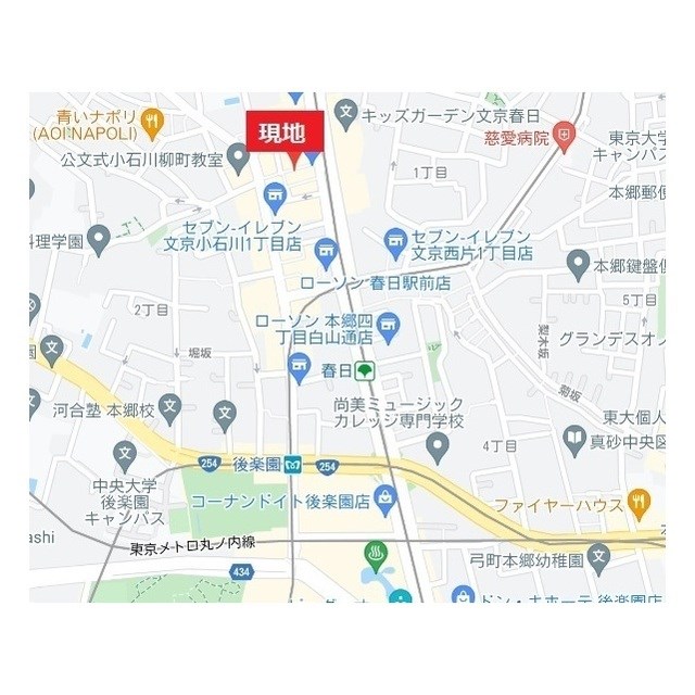 クリオ文京小石川 地図（共通）