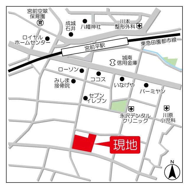 神奈川県川崎市宮前区小台２丁目 地図（共通）