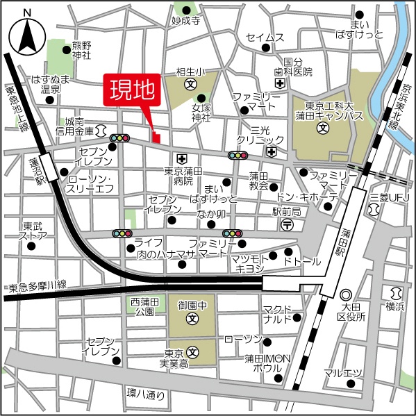 ウェルスクエア西蒲田 地図（共通）