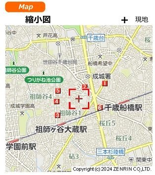 グラナーデ祖師谷 地図（共通）
