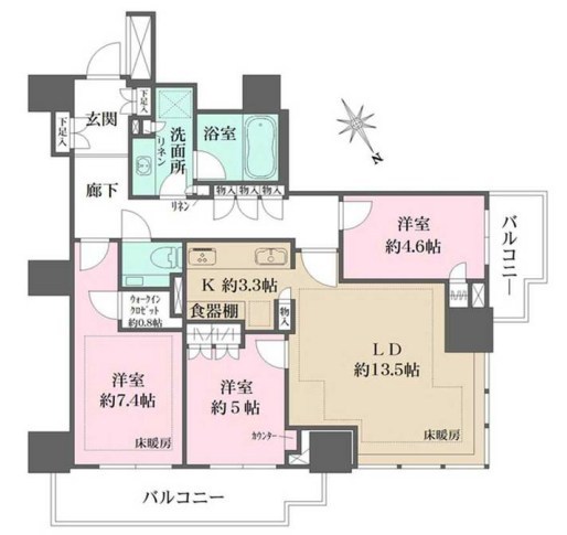 ザ・パークハウス三田ガーデン タワー棟 間取り