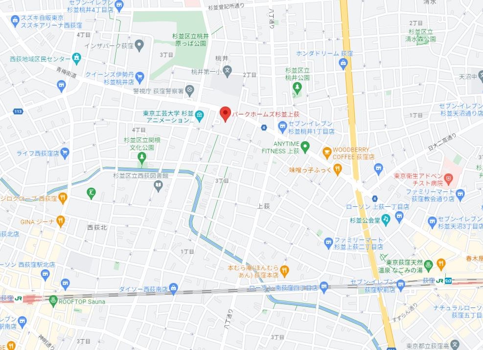 パークホームズ杉並上荻 地図（共通）
