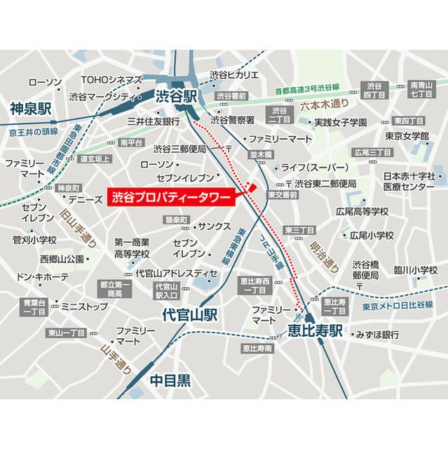 渋谷プロパティータワー 地図（共通）