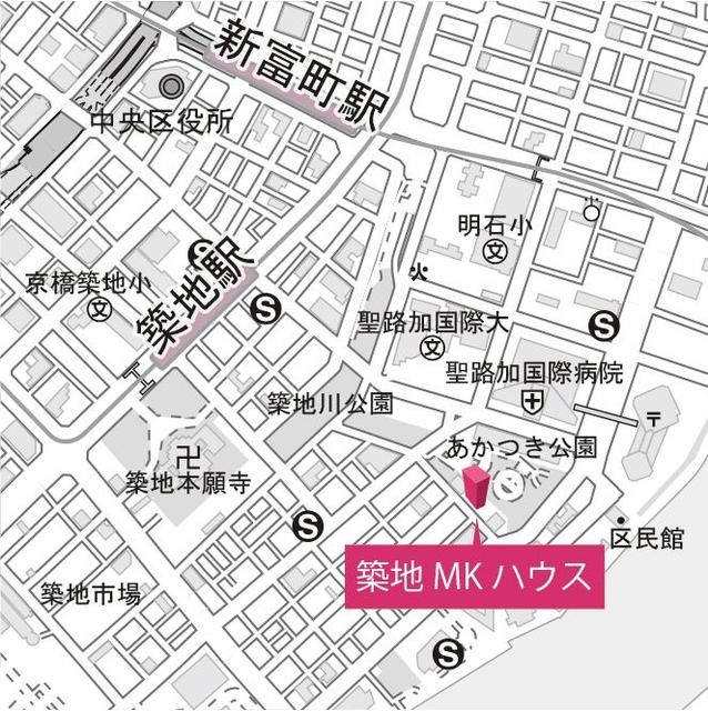 築地MKハウス 地図（共通）