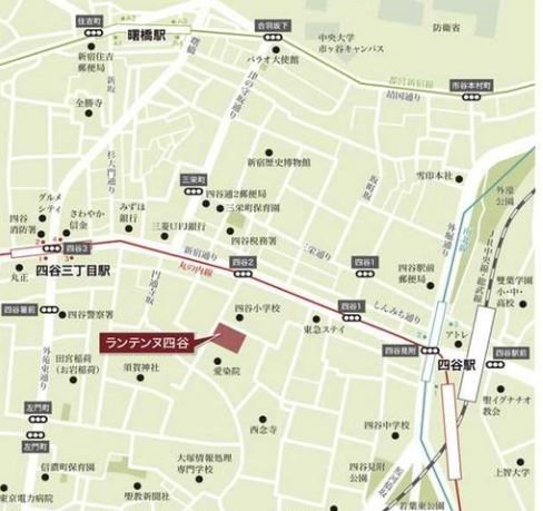 ランテンヌ四谷 地図（共通）
