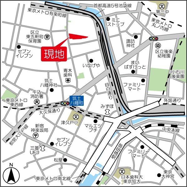 オーキッドレジデンス神楽坂 地図（共通）