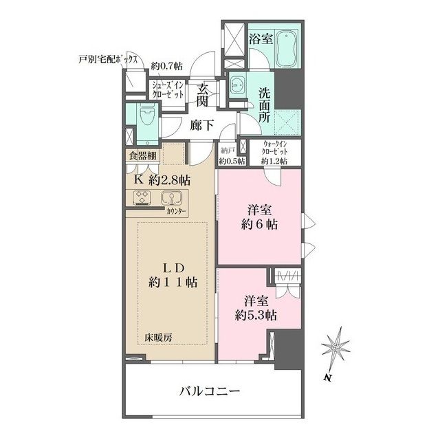 ザ・パークハウス麹町三丁目 間取り