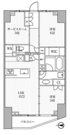 ディームス方南町 間取り