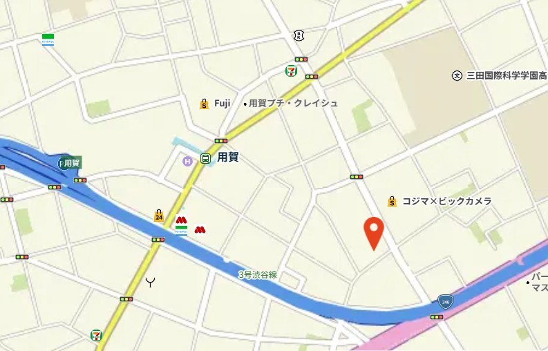 コスモスパジオ用賀 地図（共通）