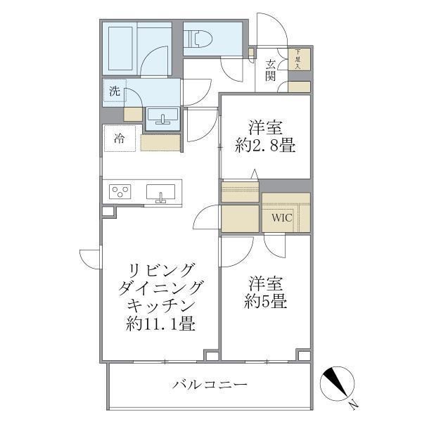 La Perla Meguro-HigashiyamaⅡ 間取り