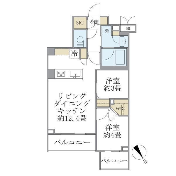 La Perla Meguro-HigashiyamaⅡ 間取り