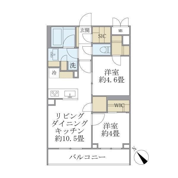 La Perla Meguro-HigashiyamaⅡ 間取り