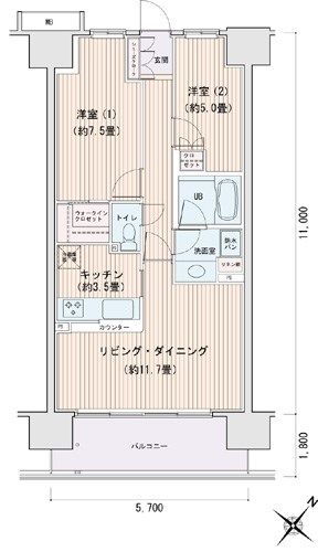 エスティメゾン豊洲レジデンスC棟  間取り