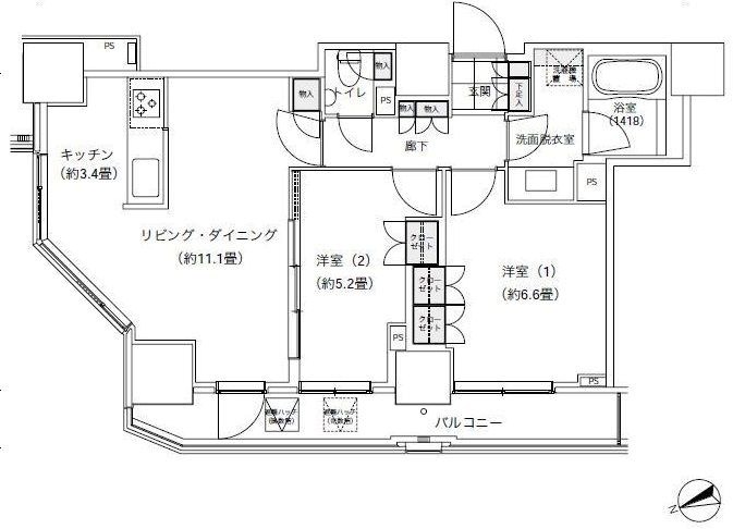 パークキューブ愛宕山タワー 間取り