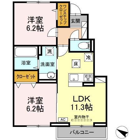 ヴェルジェＢ 間取り