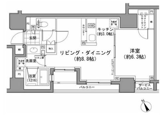 パークハビオ八丁堀 間取り