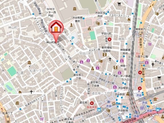 レジディア渋谷  地図（共通）