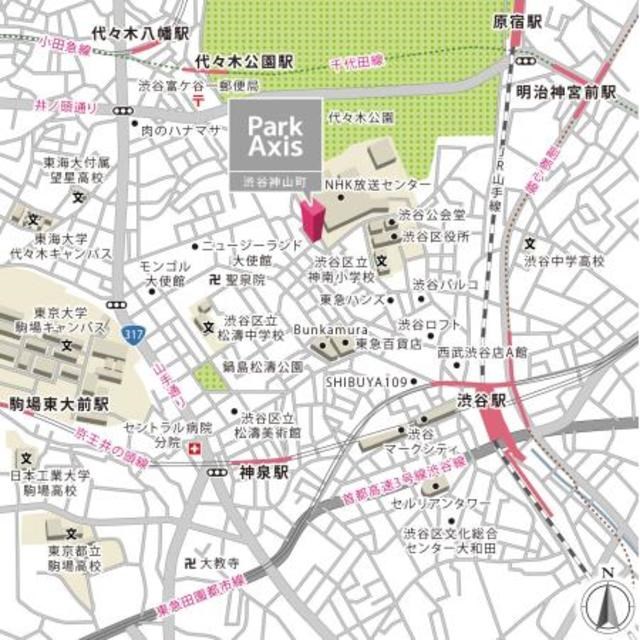 パークアクシス渋谷神山町 地図（共通）