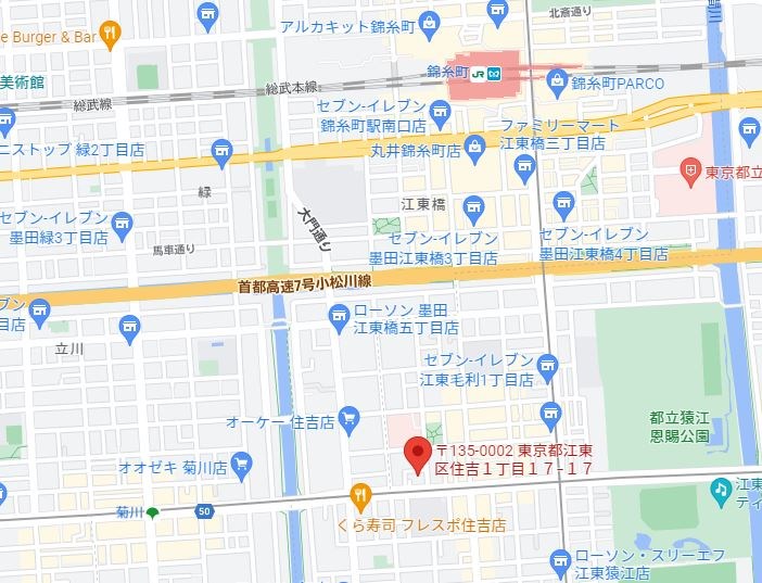 エルシノア住吉 地図（共通）