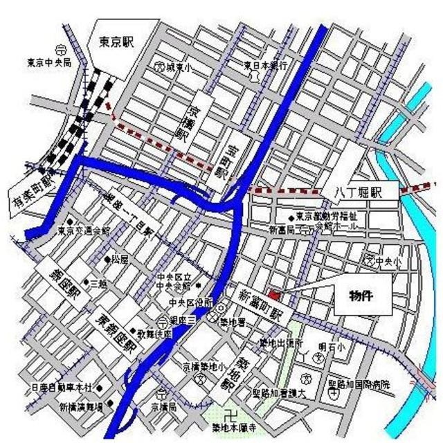パークアクシス銀座イースト 地図（共通）