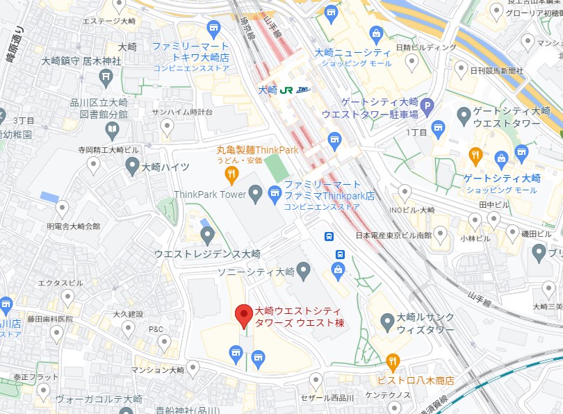 大崎ウエストシティタワーズWEST 地図（共通）